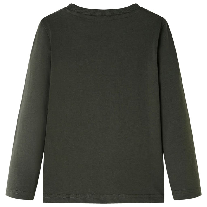 Tricou cu mâneci lungi pentru copii, kaki, 104 WALTI