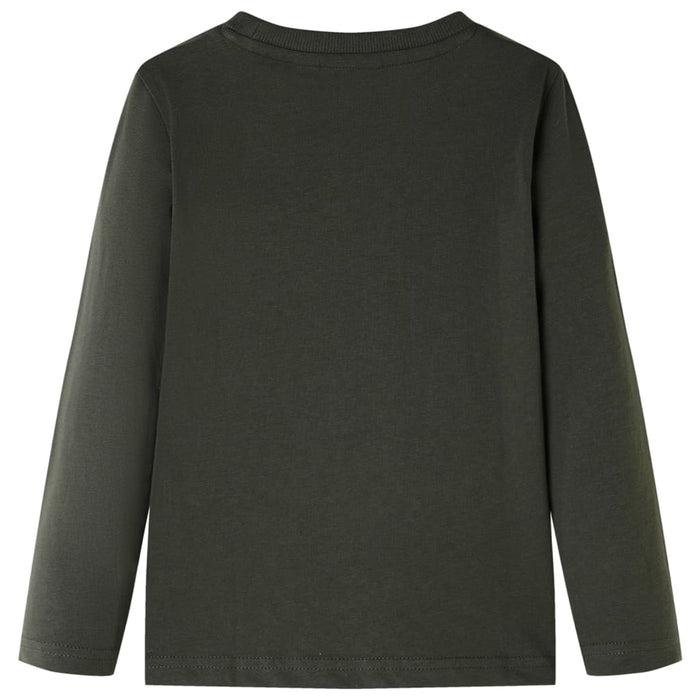 Tricou cu mâneci lungi pentru copii, kaki, 128 WALTI