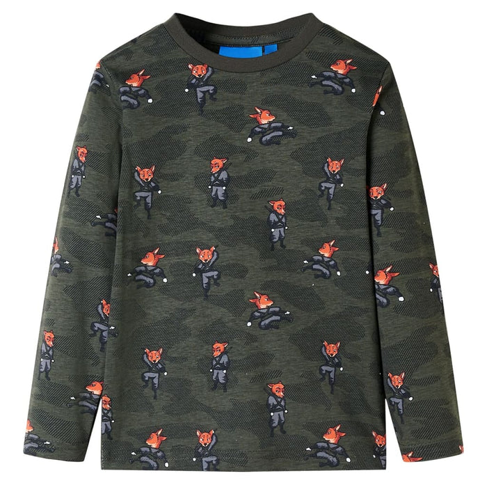 Pijamale pentru copii cu mâneci lungi ninja kaki 104 - WALTI WALTI