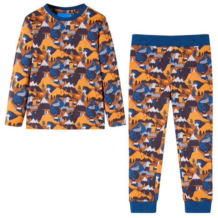 Pijamale de copii cu mâneci lungi cognac 104 - WALTI WALTI