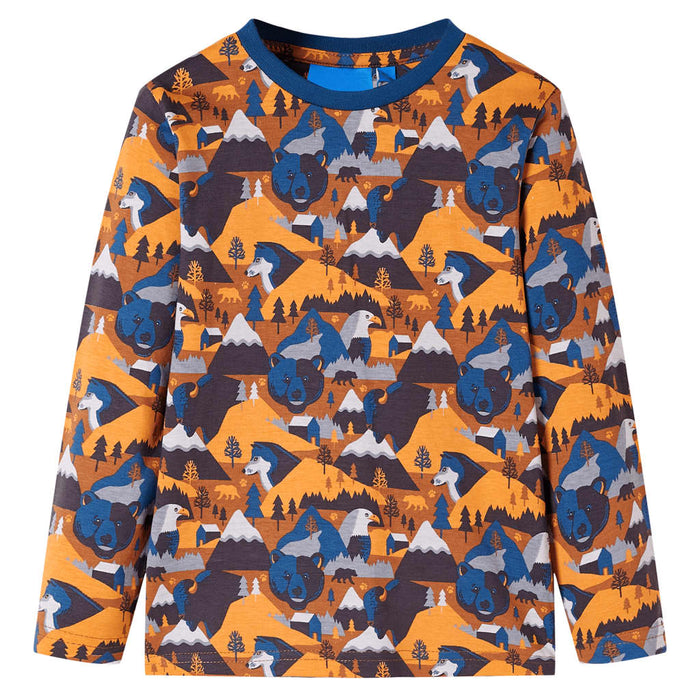 Pijamale de copii cu mâneci lungi cognac 104 - WALTI WALTI
