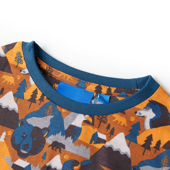 Pijamale de copii cu mâneci lungi cognac 104 - WALTI WALTI