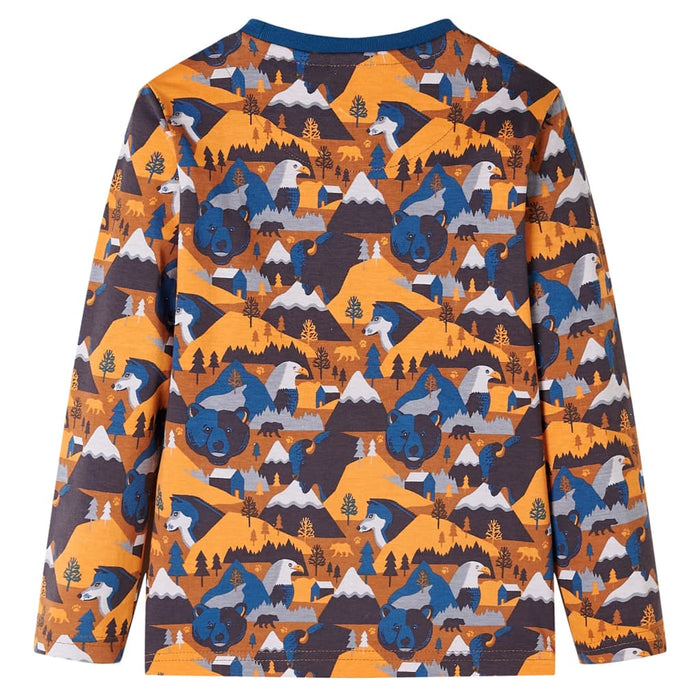 Pijamale de copii cu mâneci lungi cognac 116 - WALTI WALTI