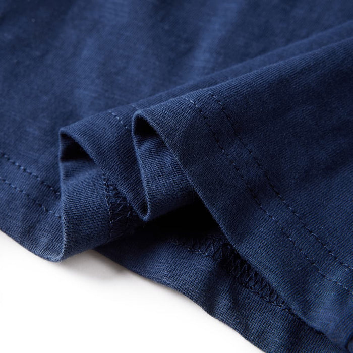 Tricou de copii cu mâneci lungi, bleumarin melanj, 92 WALTI