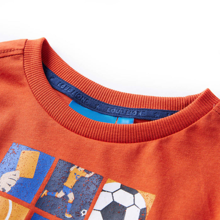 Tricou de copii cu mâneci lungi, portocaliu, 92 - WALTI WALTI