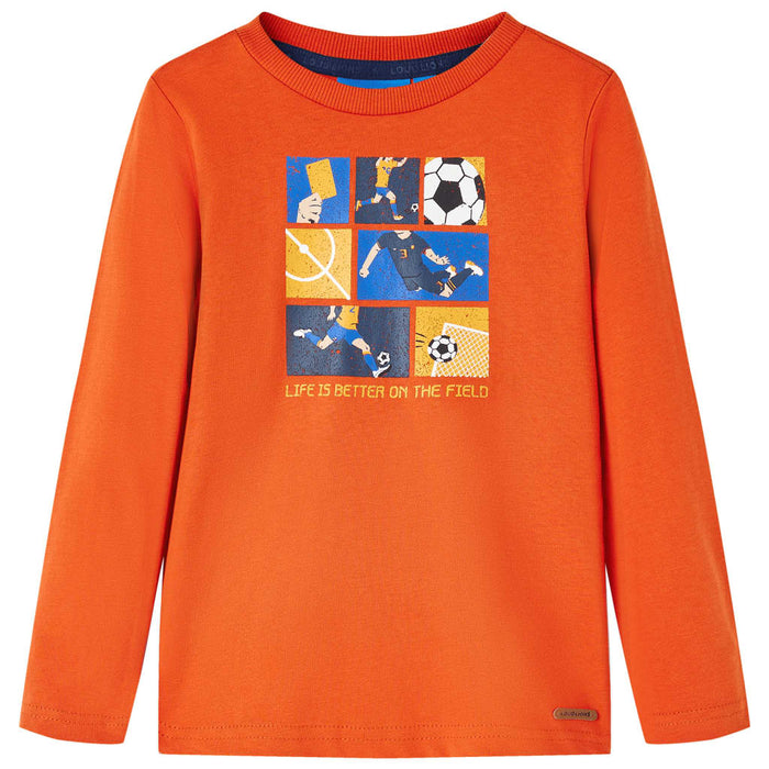 Tricou de copii cu mâneci lungi, portocaliu, 104 - WALTI WALTI