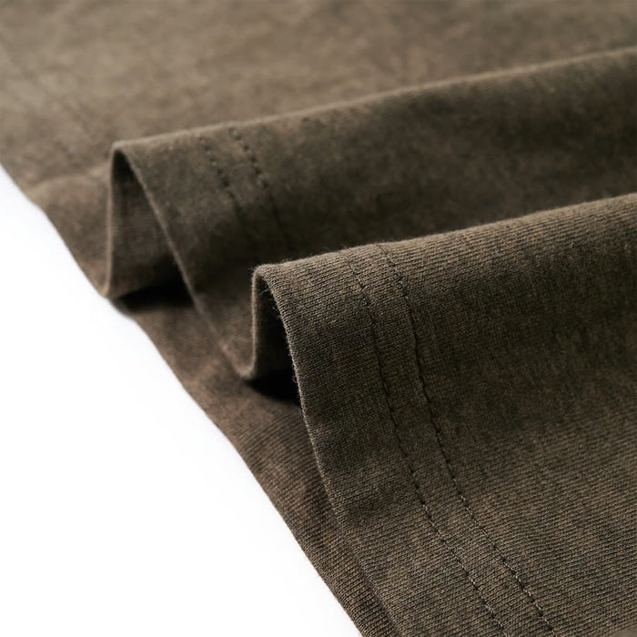 Tricou mâneci lungi de copii, kaki melanj, 128 - WALTI WALTI