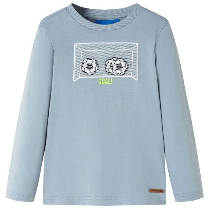 Tricou copii mâneci lungi,, albastru deschis, 140 WALTI