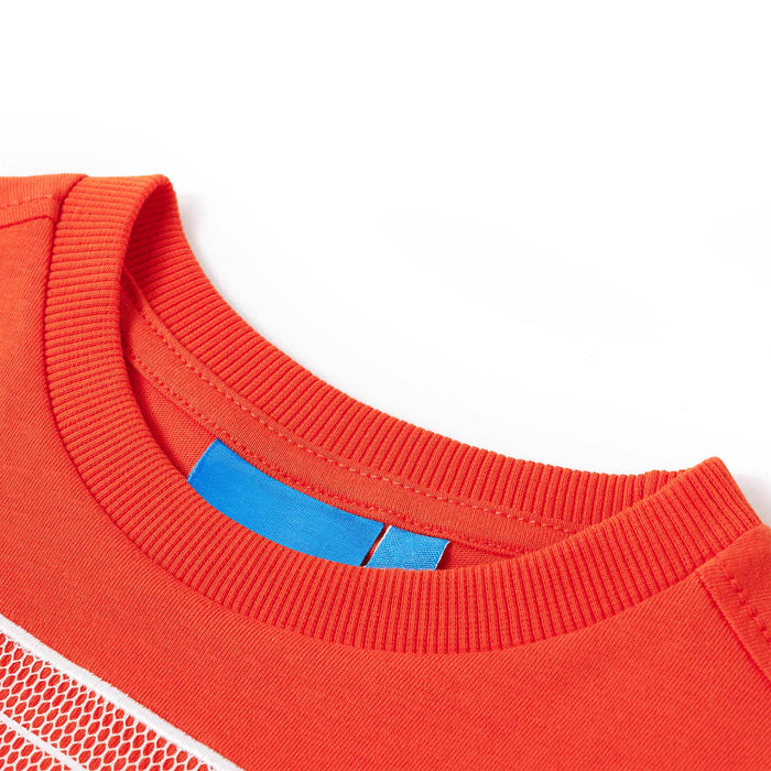Tricou copii mâneci lungi, portocaliu aprins, 140 WALTI