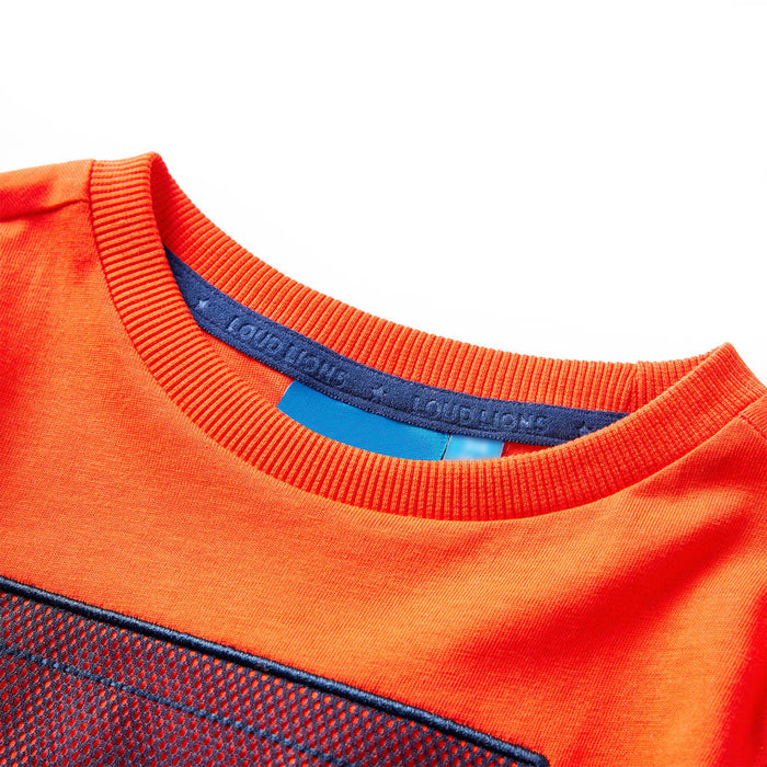 Tricou copii mâneci lungi, portocaliu aprins, 116 - WALTI WALTI