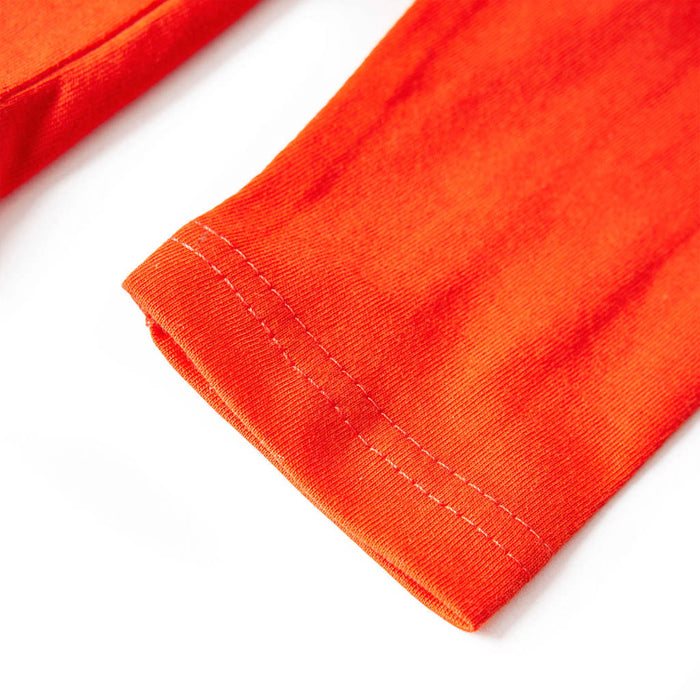 Tricou copii mâneci lungi, portocaliu aprins, 116 - WALTI WALTI