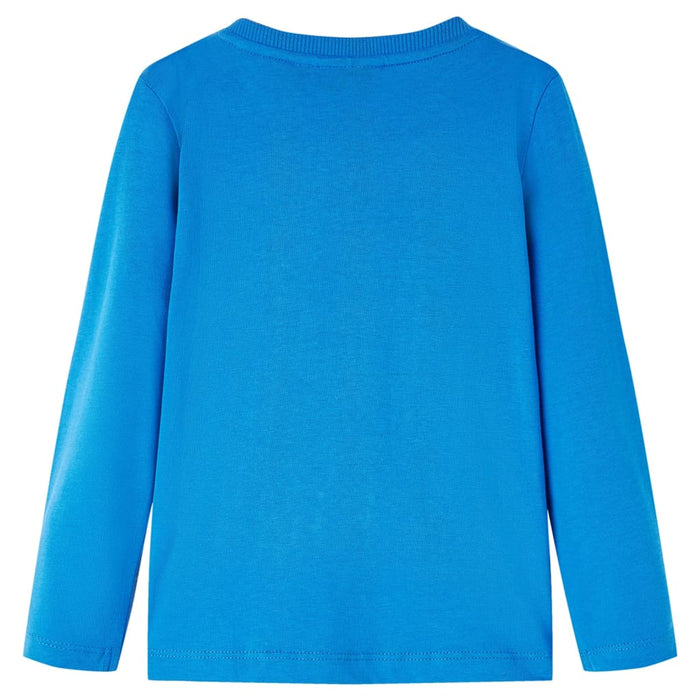 Tricou de copii cu mâneci lungi albastru cobalt 116 - WALTI WALTI