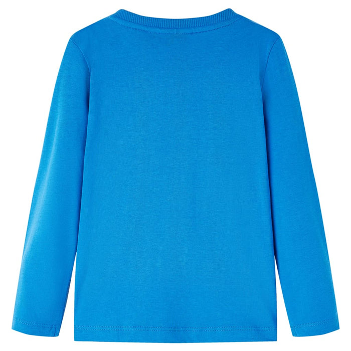 Tricou de copii cu mâneci lungi albastru cobalt 140 WALTI