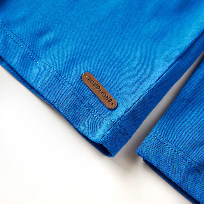 Tricou de copii cu mâneci lungi albastru cobalt 140 WALTI