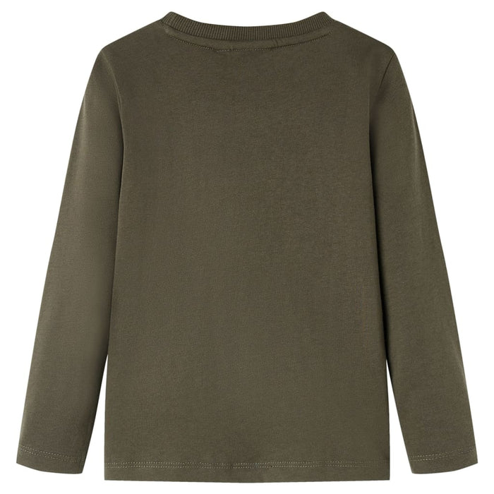 Tricou pentru copii cu mâneci lungi, kaki, 92 WALTI