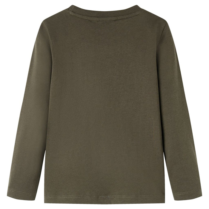 Tricou pentru copii cu mâneci lungi, kaki, 116 WALTI