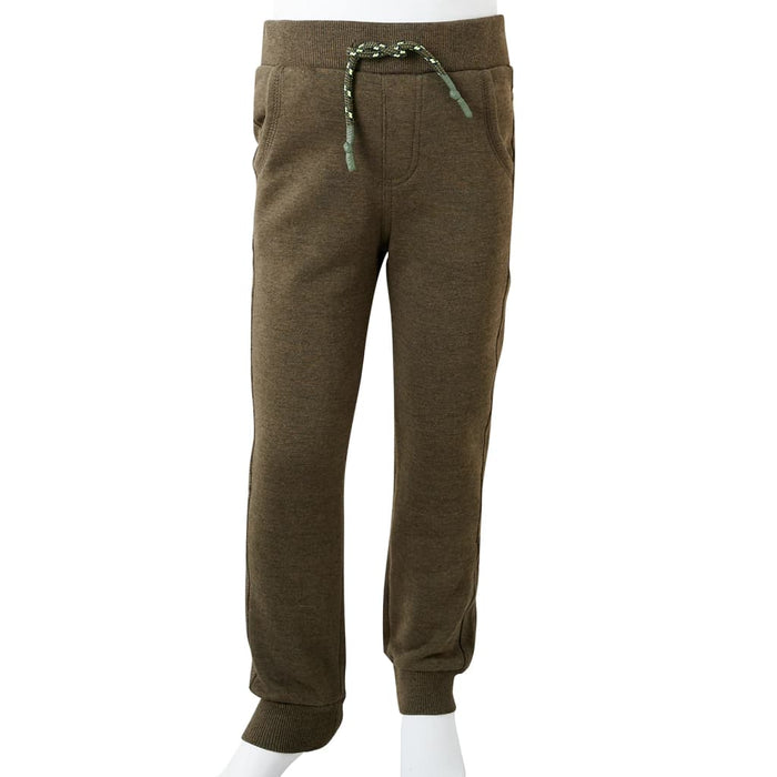 Pantaloni de trening pentru copii, kaki melanj, 140 WALTI