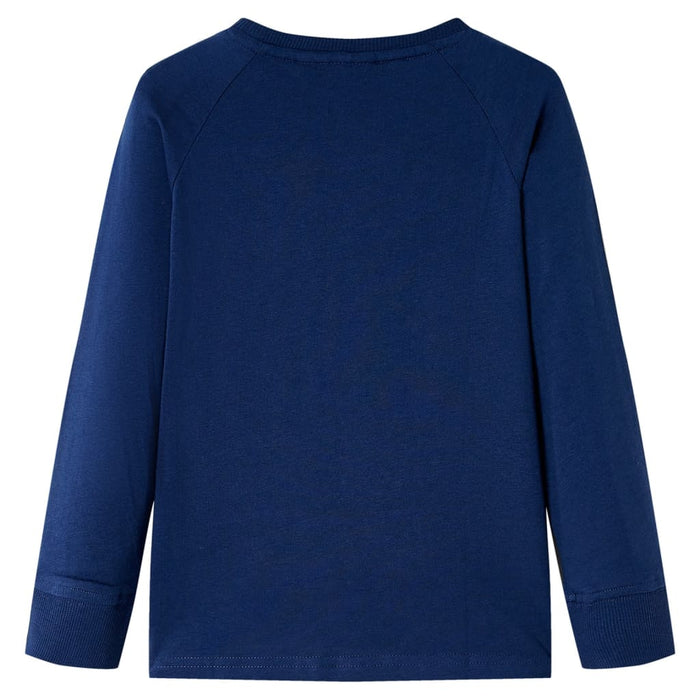 Tricou de copii cu mâneci lungi, bleumarin 104 - WALTI WALTI