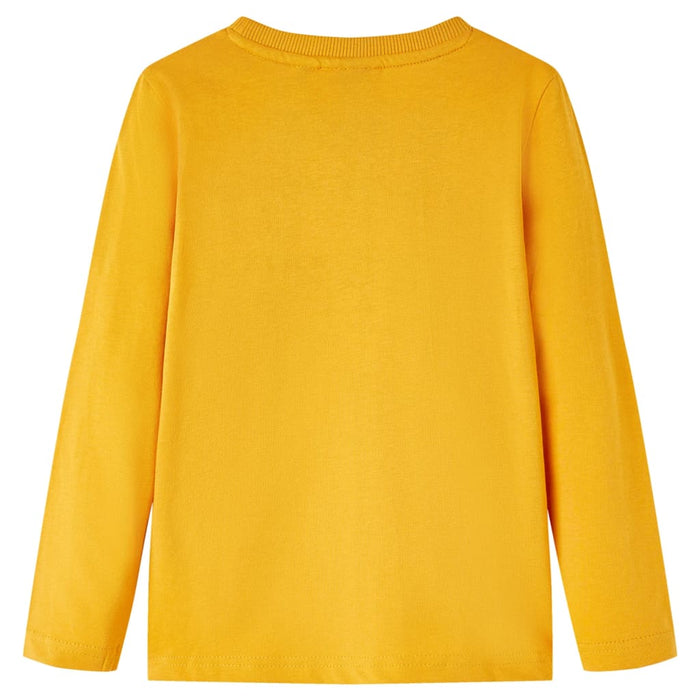 Tricou pentru copii cu mâneci lungi, ocru, 128 WALTI