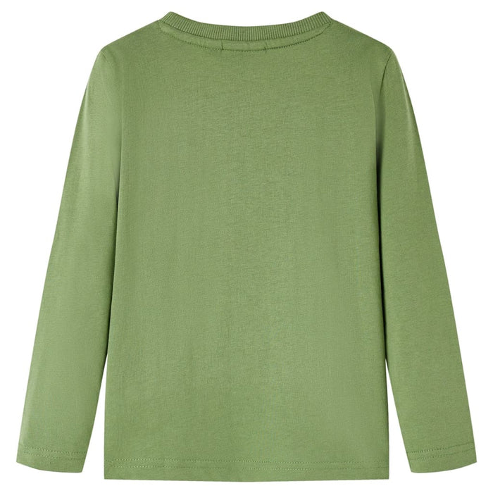 Tricou pentru copii cu mâneci lungi, kaki deschis, 116 - WALTI WALTI