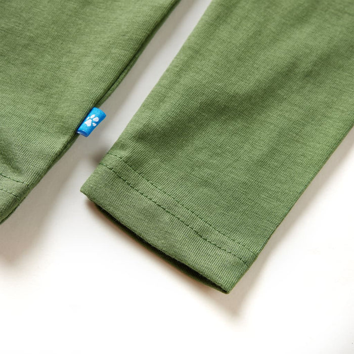 Tricou pentru copii cu mâneci lungi, kaki deschis, 116 - WALTI WALTI