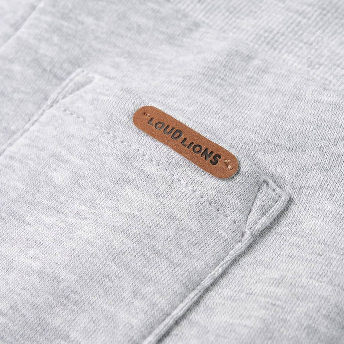 Pantaloni de trening pentru copii, gri melanj, 104 - WALTI WALTI