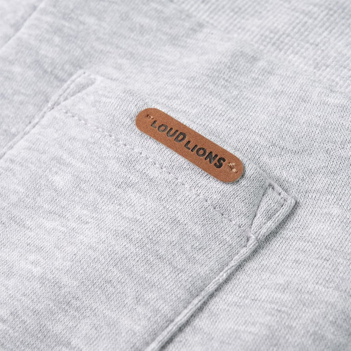 Pantaloni de trening pentru copii, gri melanj, 140 WALTI