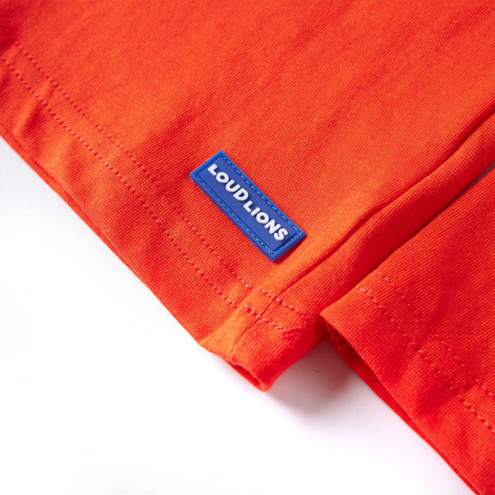 Tricou copii mâneci lungi, portocaliu aprins 104 - WALTI WALTI