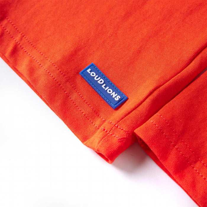 Tricou copii mâneci lungi, portocaliu aprins 116 - WALTI WALTI
