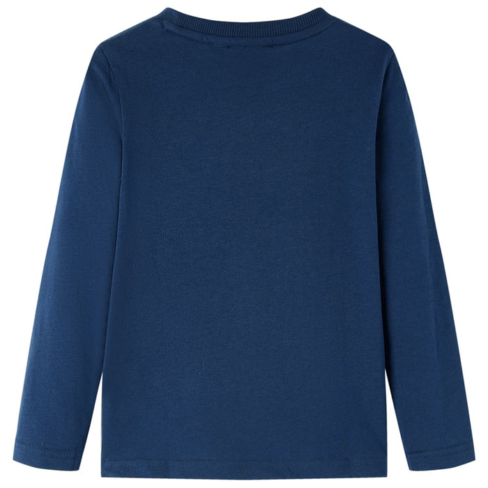 Tricou de copii cu mâneci lungi bleumarin 104 - WALTI WALTI