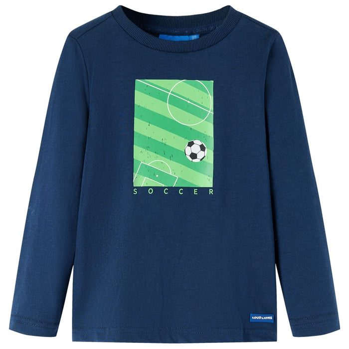 Tricou de copii cu mâneci lungi bleumarin 116 - WALTI WALTI