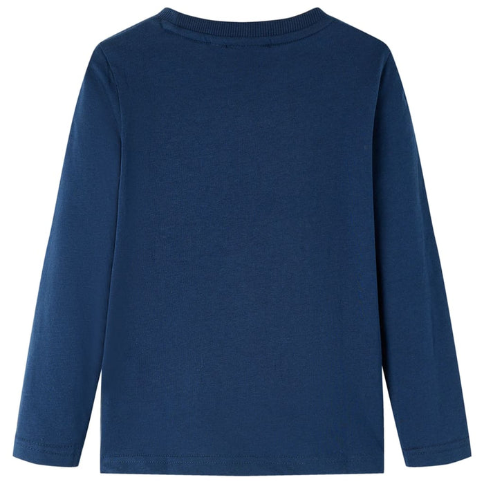 Tricou de copii cu mâneci lungi bleumarin 116 - WALTI WALTI