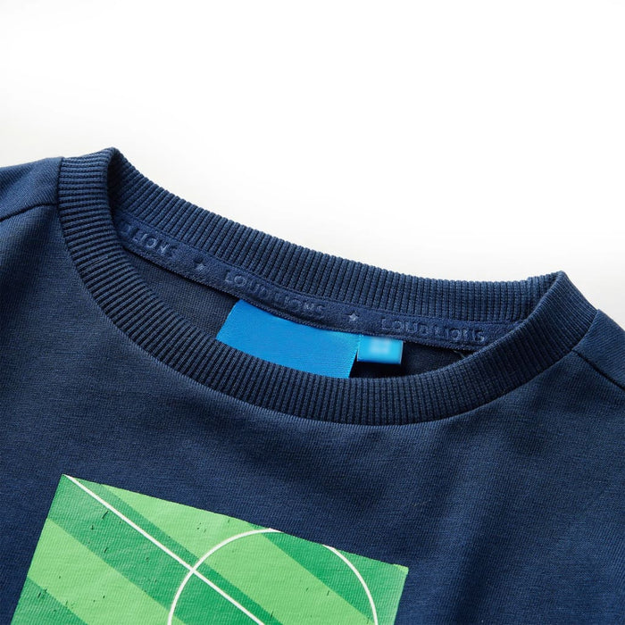 Tricou de copii cu mâneci lungi bleumarin 116 - WALTI WALTI