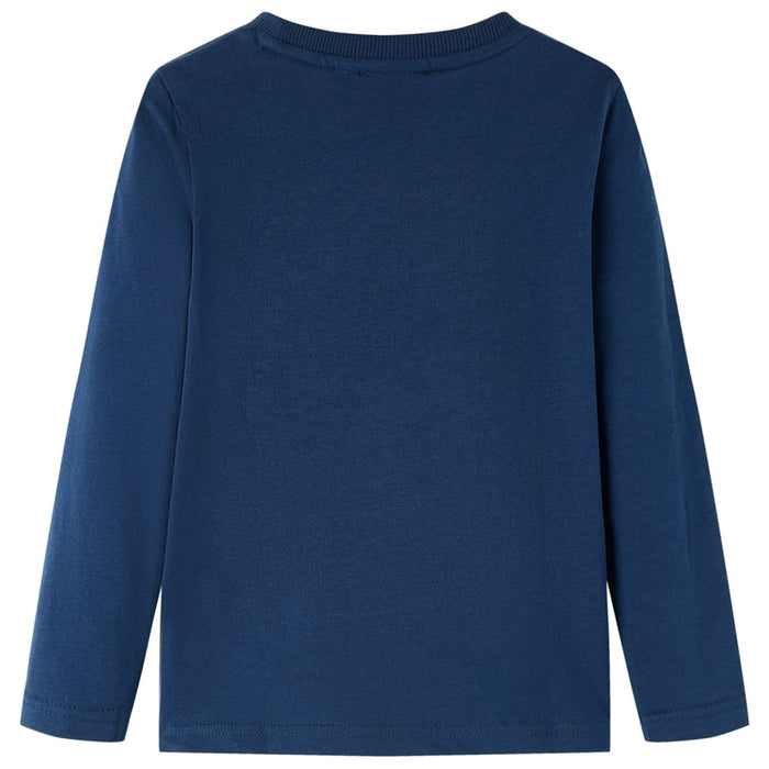 Tricou de copii cu mâneci lungi bleumarin 128 WALTI