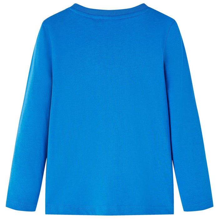 Tricou copii mâneci lungi albastru cobalt 116 WALTI