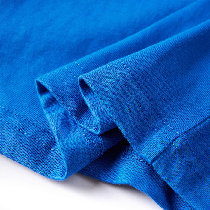 Tricou copii mâneci lungi albastru cobalt 140 WALTI