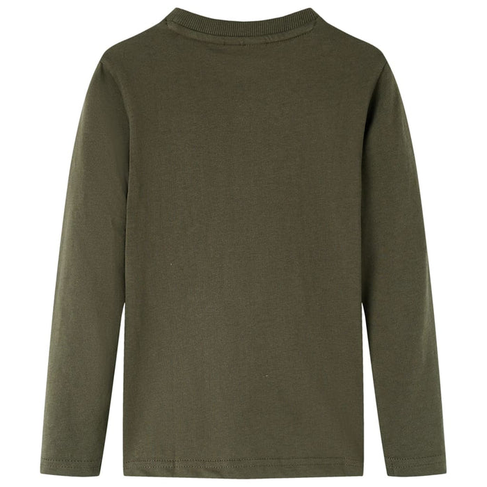 Tricou pentru copii cu mâneci lungi, kaki, 104 - WALTI WALTI