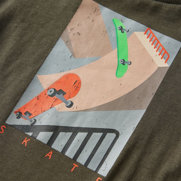 Tricou pentru copii cu mâneci lungi, kaki, 104 - WALTI WALTI