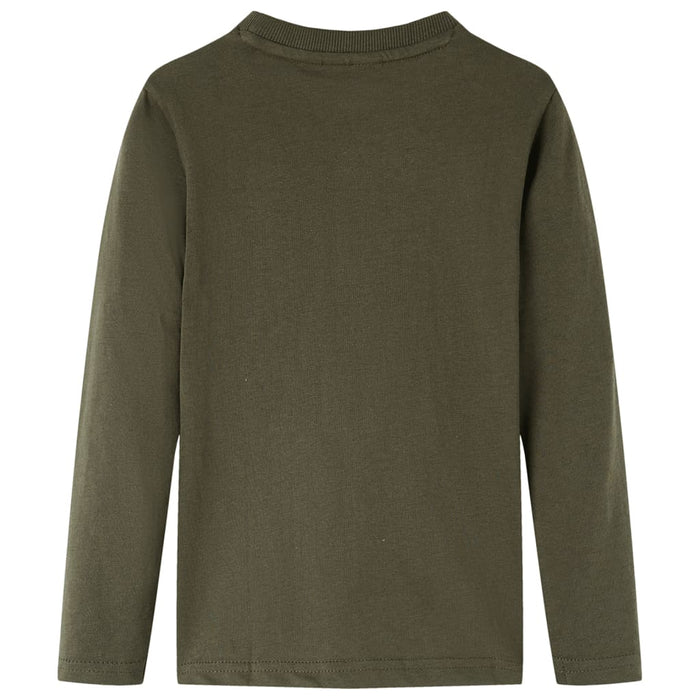 Tricou pentru copii cu mâneci lungi, kaki, 116 WALTI