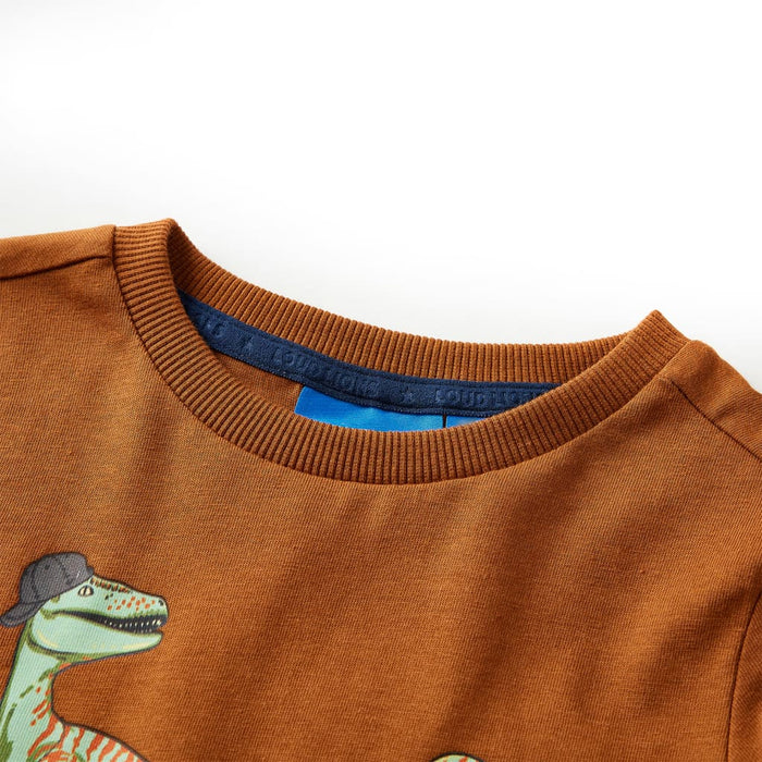 Tricou pentru copii cu mâneci lungi, coniac, 104 WALTI