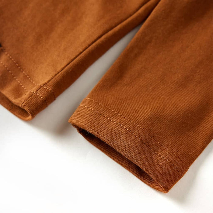 Tricou pentru copii cu mâneci lungi, coniac, 104 WALTI