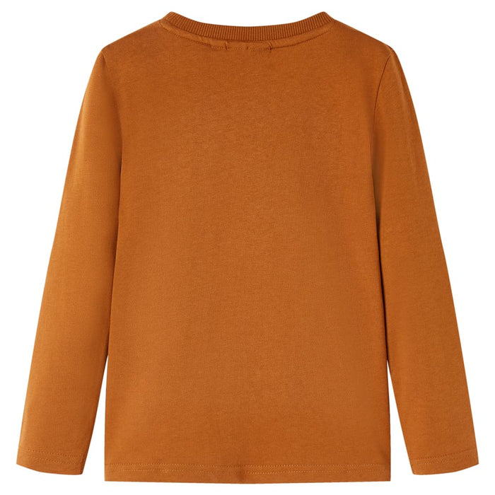 Tricou pentru copii cu mâneci lungi, coniac, 116 WALTI