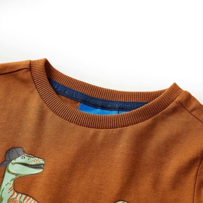 Tricou pentru copii cu mâneci lungi, coniac, 116 WALTI