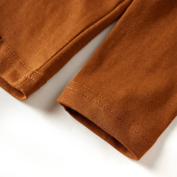 Tricou pentru copii cu mâneci lungi, coniac, 116 WALTI