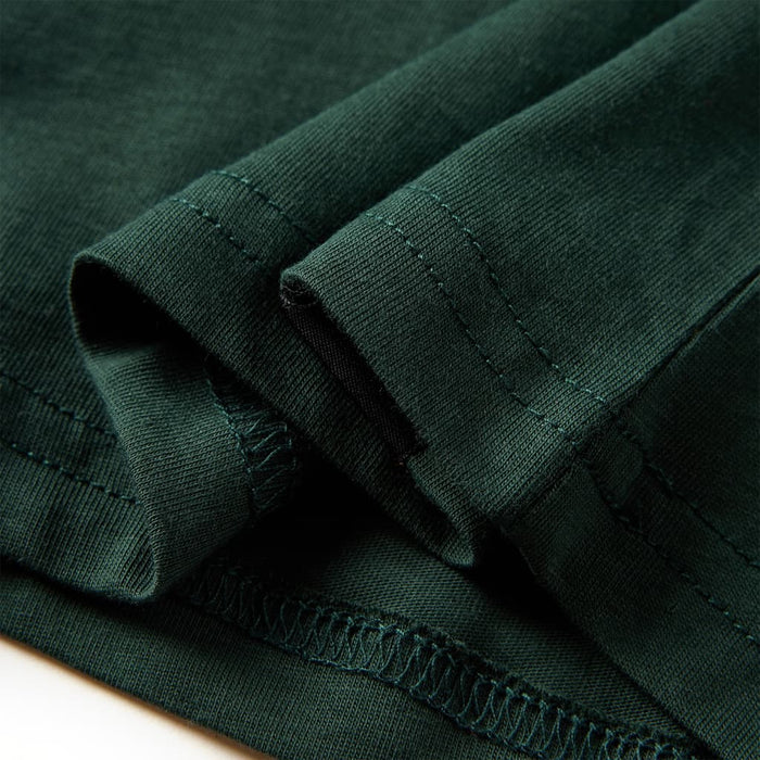 Tricou pentru copii cu mâneci lungi verde închis 92 - WALTI WALTI