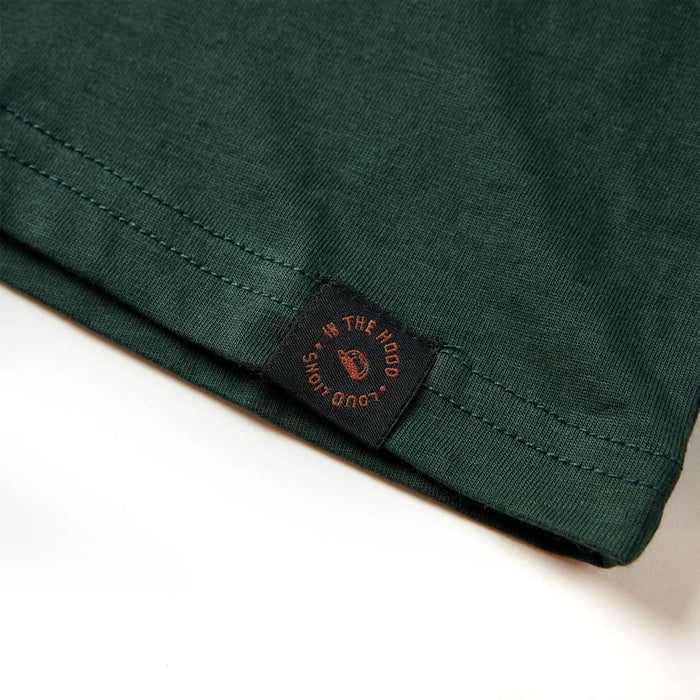 Tricou pentru copii cu mâneci lungi verde închis 116 - WALTI WALTI