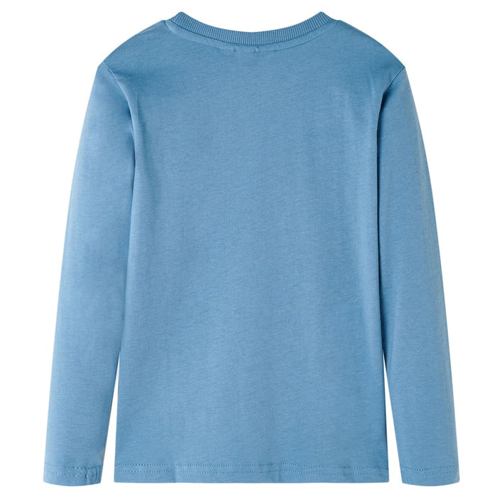 Tricou de copii cu mâneci lungi albastru mediu 92 - WALTI WALTI