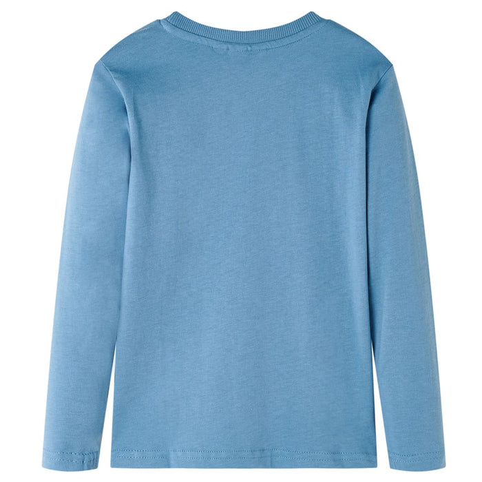 Tricou de copii cu mâneci lungi albastru mediu 104 WALTI
