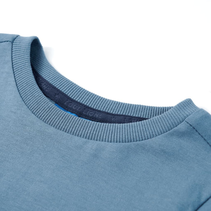 Tricou de copii cu mâneci lungi albastru mediu 104 WALTI