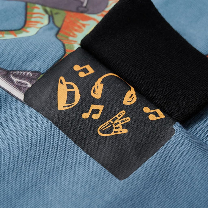 Tricou de copii cu mâneci lungi albastru mediu 104 WALTI